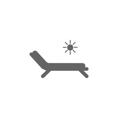 Deck chairs, sun icon. Simple vector summer icons for ui and ux, website or mobile application