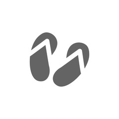 Pair of flip flops icon. Simple vector summer icons for ui and ux, website or mobile application