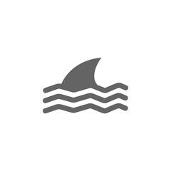 Shark icon. Simple vector summer icons for ui and ux, website or mobile application