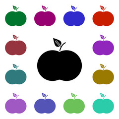 Apple, food, organic multi color style icon. Simple glyph, flat vector of ecology icons for ui and ux, website or mobile application