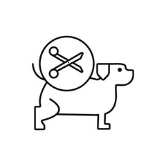 Dog, scissors icon. Simple line, outline vector elements of veterinary icons for ui and ux, website or mobile application