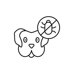Dog, insect, ban icon. Simple line, outline vector elements of veterinary icons for ui and ux, website or mobile application