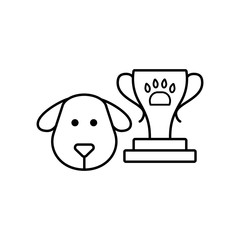Dog, cup, paw icon. Simple line, outline vector elements of veterinary icons for ui and ux, website or mobile application