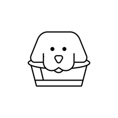 Dog, bed icon. Simple line, outline vector elements of veterinary icons for ui and ux, website or mobile application