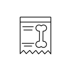 Check, been icon. Simple line, outline vector elements of veterinary icons for ui and ux, website or mobile application