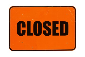 Closed sign isolated