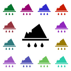 Melting, iceberg multi color style icon. Simple glyph, flat vector of ecology icons for ui and ux, website or mobile application