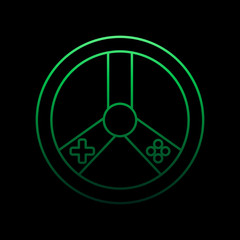 Game steering wheel nolan icon. Simple thin line, outline vector of gaming icons for ui and ux, website or mobile application