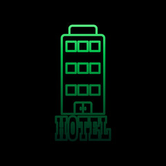 Hotel building nolan icon. Simple thin line, outline vector of hotel icons for ui and ux, website or mobile application