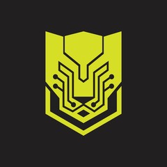 Tech Panther head logo. tech panther icon © creativica