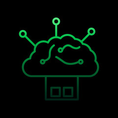 Cloud storage nolan icon. Simple thin line, outline vector of intelligence icons for ui and ux, website or mobile application