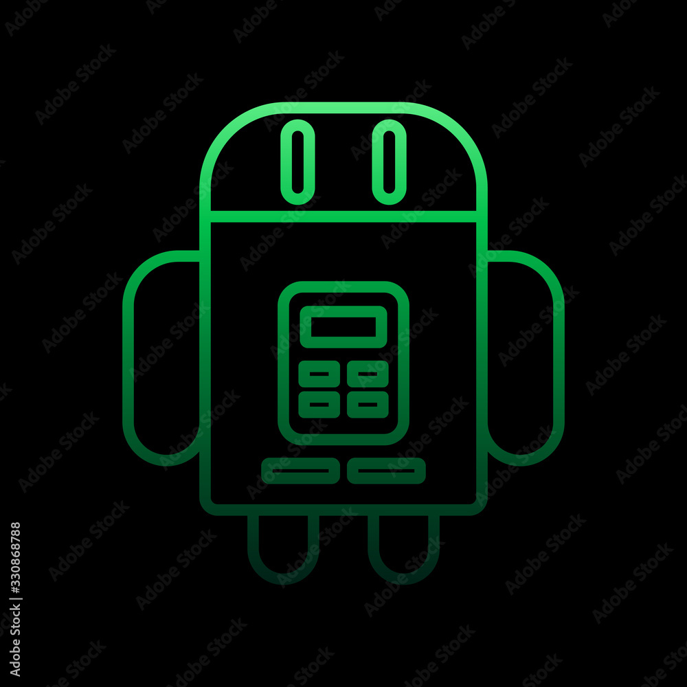 Poster robot nolan icon. simple thin line, outline vector of intelligence icons for ui and ux, website or m