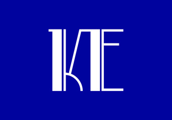 K E Initial Letter Logo design vector template, Graphic Alphabet Symbol for Corporate Business Identity