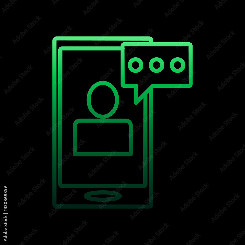 Poster message on your phone nolan icon. simple thin line, outline vector of intelligence icons for ui and 