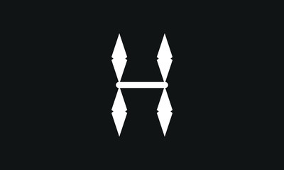 Abstract letter H logo vector design.