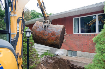 old oil tank removal
