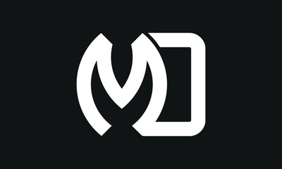 Letter MD or M O initial logo design in vector, Professional Letters monogram Logo on background.