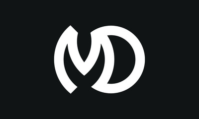 M , D , DM , MD letter logo design with creative modern typography and monogram logo