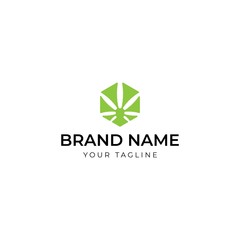 Fototapeta premium CBD logo design for cannabis lab, healthcare and medical