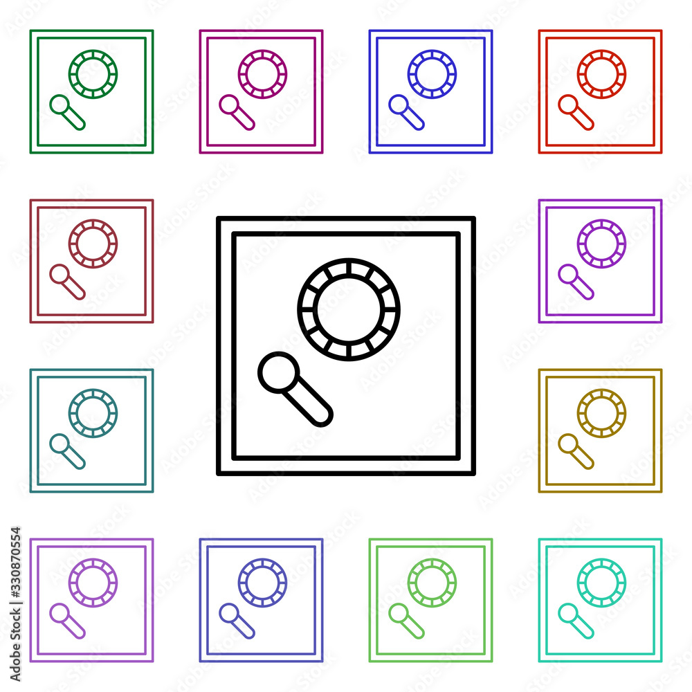 Poster safe multi color style icon. simple thin line, outline vector of online shopping icons for ui and ux