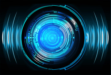 Blue eye cyber circuit future technology concept background