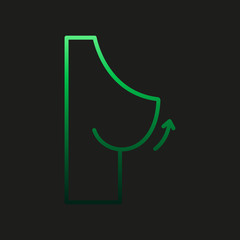Breast, plastic surgery nolan icon. Simple thin line, outline vector of plastic surgery icons for ui and ux, website or mobile application