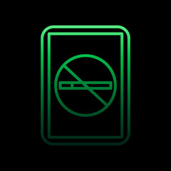 Quit smoking, tobacco, smartphone, signaling nolan icon. Simple thin line, outline vector of quit smoking icons for ui and ux, website or mobile application
