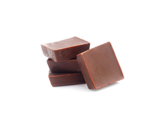 chocolate on isolated white background
