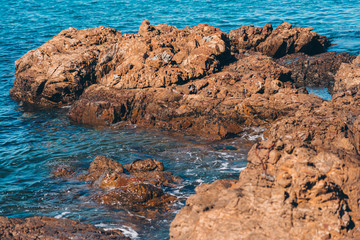 Sea Wave and rock; natural background