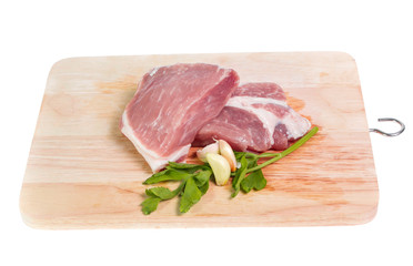 isolated raw meat