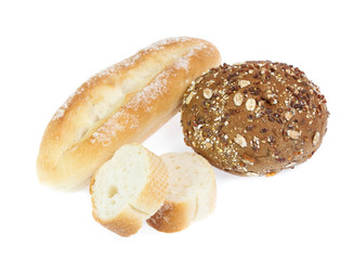 Bread isolated on white background