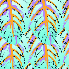 Tropical Leaf. Modern Motif. Jungle Print. Foliage