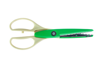 Zigzag scissors for arts isolated on white