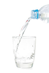 Pouring water into glass