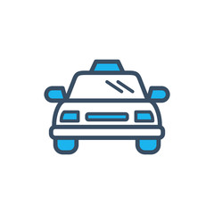Taxi icon filled outline style