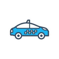 Taxi icon filled outline style