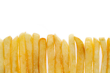 french fries on a white background