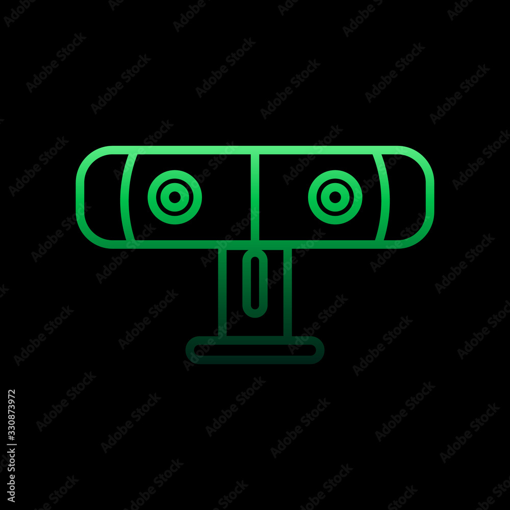 Poster 3d game camera nolan icon. simple thin line, outline vector of virtual reality icons for ui and ux, 