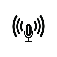 Podcast icon design isolated on white background.