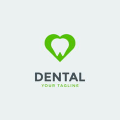 dental or dentist care logo template for business