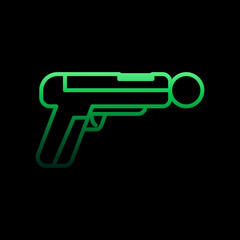 Game pistol nolan icon. Simple thin line, outline vector of virtual reality icons for ui and ux, website or mobile application