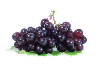 red grapes  isolated on white
