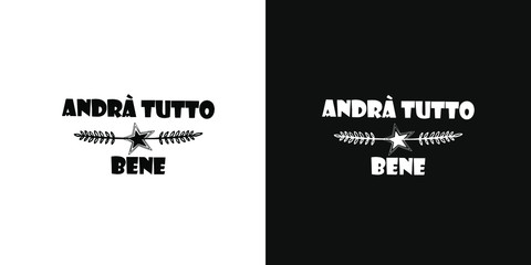 vector inscription of the motivational phrase in Italian 