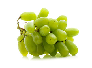 Green grape isolated on white background