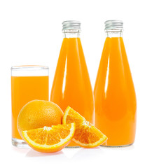 orange juice isolated on white background