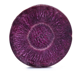 clipping path purple carrot isolated on white background