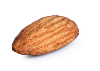 clipping path almonds isolated on white background