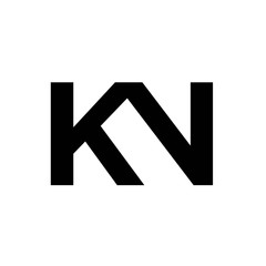 Letter K and  N  logo design Vector template