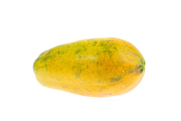slice papaya isolated on white background