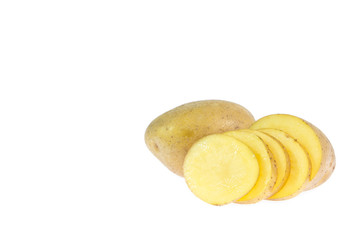 Sliced potatoes